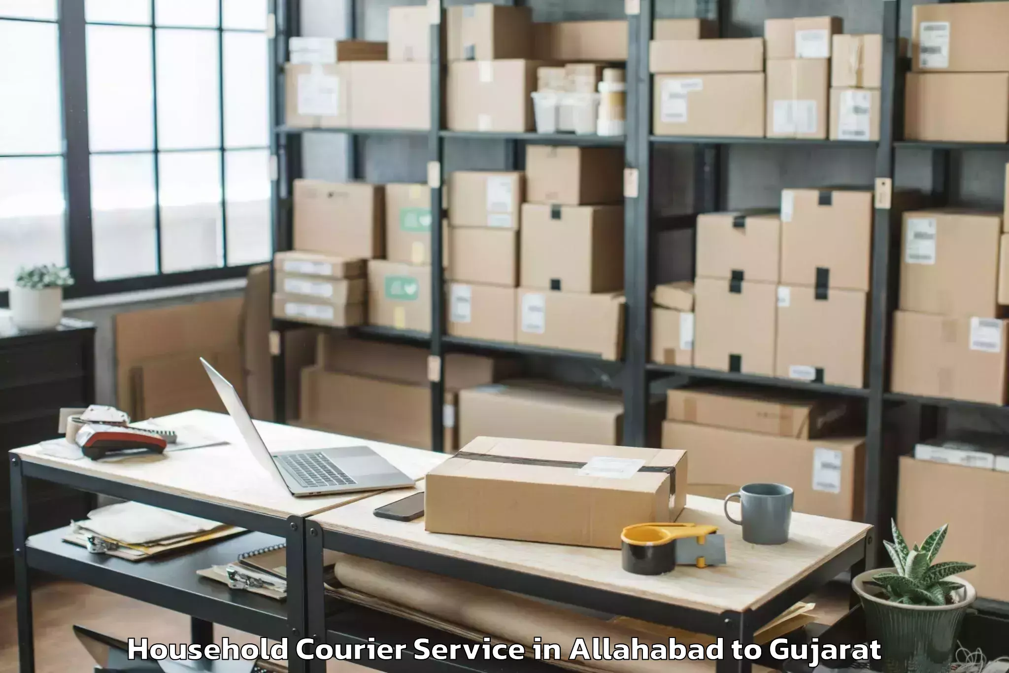 Affordable Allahabad to Dhasa Household Courier